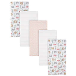 Gerber® 5-Pack Woodland Flannel Blankets in White