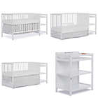 Alternate image 2 for Dream On Me Synergy 4-in-1 Convertible Crib And Changer in White