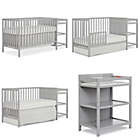 Alternate image 3 for Dream On Me Synergy 4-in-1 Convertible Crib And Changer in Pebble Grey