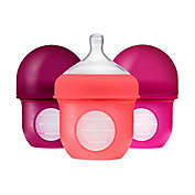 Boon NURSH&trade; 3-Pack 4 oz. Silicone Pouch Bottle in Pink