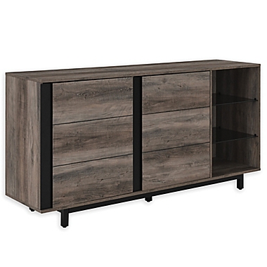 Forest Gate&trade; 50-Inch 2-Door Modern TV Stand in Grey Wash. View a larger version of this product image.