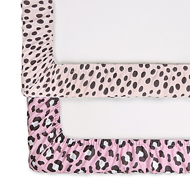 The Peanutshell&reg; 2-Pack Playard Sheets in Animal Print. View a larger version of this product image.