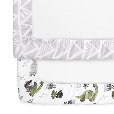 The Peanutshell&reg; 2-Pack Playard Sheets in Dino. View a larger version of this product image.