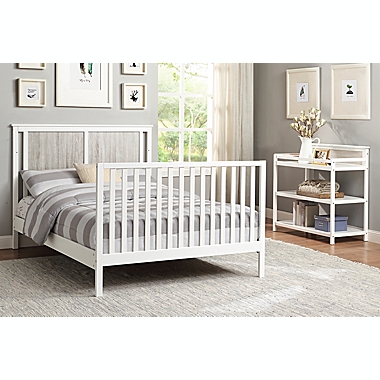 Suite Bebe Connelly 4-in-1 Convertible Crib in White/Grey. View a larger version of this product image.