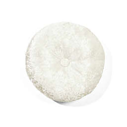 Lush Decor Star Embroidery Round Throw Pillow in White
