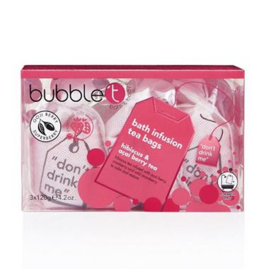 Bubble Tea Cosmetics 4.2 oz. Bath Infusion Tea Bags in Hibiscus &amp; Acai Berry (Set of 3). View a larger version of this product image.