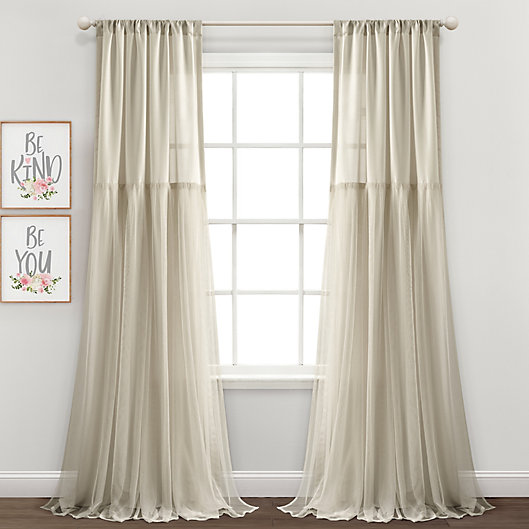 Alternate image 1 for Lush Decor Tulle Skirt Rod Pocket Light Filtering Window Curtain Panels (Set of 2)