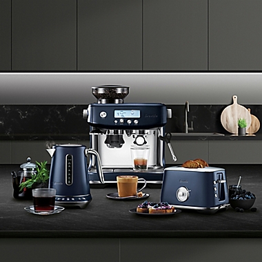 Breville&reg; Barista Pro&trade; Coffee Machine in Damson Blue. View a larger version of this product image.