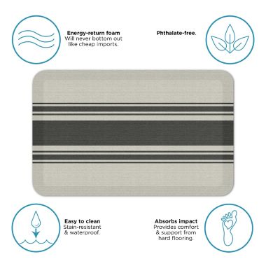 Newlife&reg; by GelPro&reg; Bistro Stripe Kitchen Mat in Onyx. View a larger version of this product image.