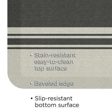 Newlife&reg; by GelPro&reg; Bistro Stripe Kitchen Mat in Onyx. View a larger version of this product image.