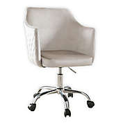 HomeRoots&trade; Velvet Office Chair in Champagne