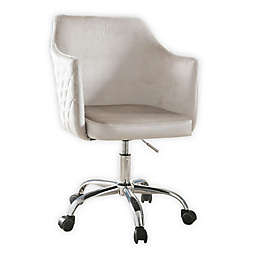 HomeRoots™ Velvet Office Chair in Champagne