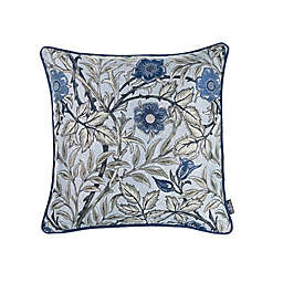 HomeRoots® Jacquard Leaf Throw Pillow Covers in Blue (Set of 4)