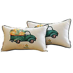 HomeRoots Pumpkin Truck Pillow Covers (Set of 2)