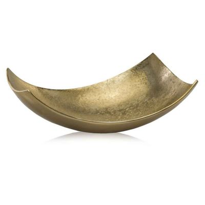 HomeRoots Large Scoop Bowl in Brushed Gold