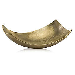 HomeRoots Large Scoop Bowl in Brushed Gold