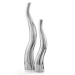 HomeRoots Buffed Tall Wiggly Vases (Set of 2)