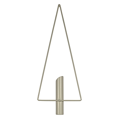 HomeRoots Metal Triangular Planter Wall Decor in Grey. View a larger version of this product image.