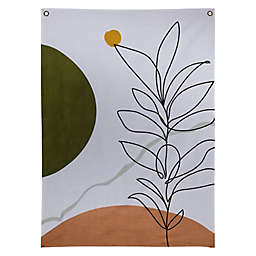 HomeRoots Abstract Silhouette 30-Inch x 40-Inch Hanging Wall Tapestry