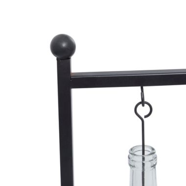 Ridge Road Decor 7-Light Metal Farmhouse Candle Holder in Black. View a larger version of this product image.