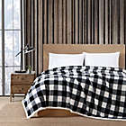 Alternate image 1 for Eddie Bauer&reg; Cabin Plaid Ultra Soft Plush Fleece Reversible King Blanket in Charcoal Plaid