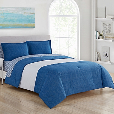 Poppy & Fritz&reg; Easton Bedding Collection in Navy. View a larger version of this product image.