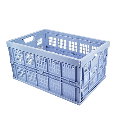 Simply Essential&trade; Large Collapsible Utility Crate in Zen Blue. View a larger version of this product image.