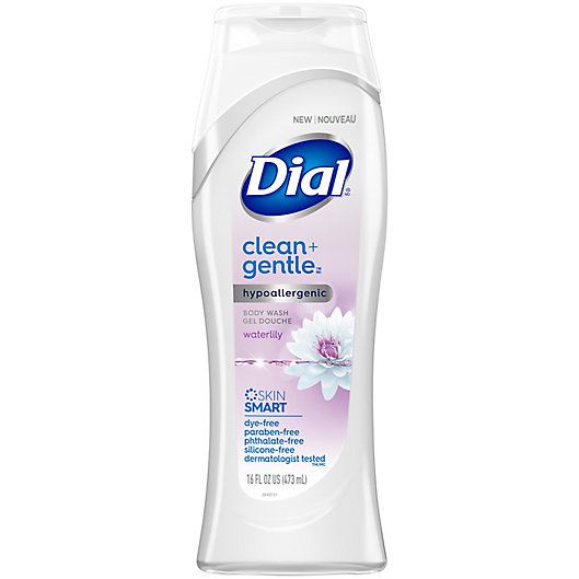 Alternate image 1 for Dial® Clean + Gentle™ 16 fl. oz. Hypoallergenic Waterlily Body Wash