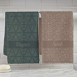 Stamped Pattern Personalized Hand Towel