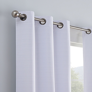 Talisa 95" Absolute Zero Draftstopper Fleece Lined Grommet Window Curtain Panel Pair in White. View a larger version of this product image.