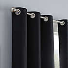Alternate image 2 for Eclipse&reg; Kylie 63-Inch Grommet 100% Blackout Window Curtain Panels in Black (Set of 2)