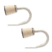 Bee &amp; Willow&trade; Micah Hold Backs in Distressed White (Set of 2)