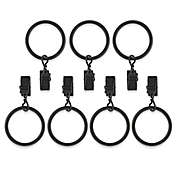 Bee &amp; Willow&trade; Ezra Clip Rings in Distressed Black (Set of 7)