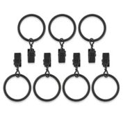 Bee &amp; Willow&trade; Ezra Clip Rings in Distressed Black (Set of 7)