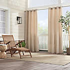 Alternate image 1 for Sunbrella&reg; Solid Canvas 96-Inch Grommet Indoor/Outdoor Window Curtain Panel in Beige