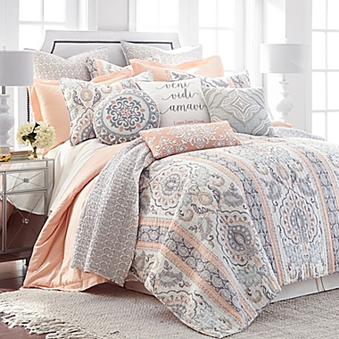 Levtex Home Darcy Reversible Full/Queen Quilt Set in Grey. View a larger version of this product image.
