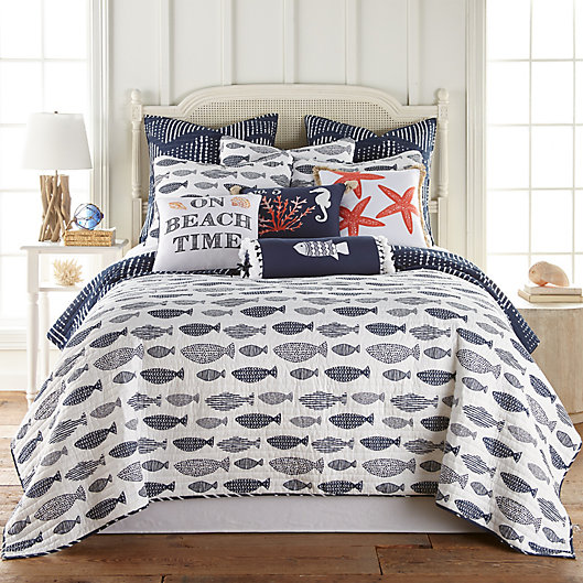 Alternate image 1 for Levtex Home Bakio 3-Piece Reversible King Quilt Set in Blue