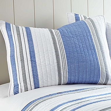 Levtex Home Cyra Reversible Full/Queen Quilt Set in Blue. View a larger version of this product image.