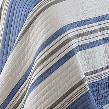 Levtex Home Cyra Reversible Full/Queen Quilt Set in Blue. View a larger version of this product image.