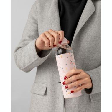 W&amp;P Porter 20 oz. Glass Water Bottle in Blush Terrazzo. View a larger version of this product image.