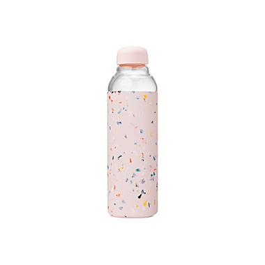 W&amp;P Porter 20 oz. Glass Water Bottle in Blush Terrazzo. View a larger version of this product image.