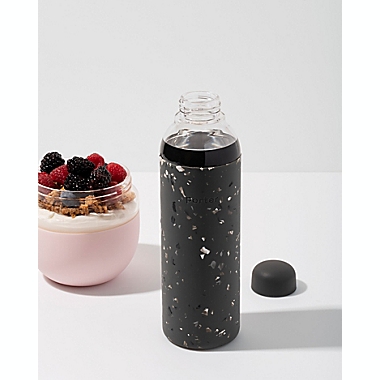 W&amp;P Porter 20 oz. Glass Water Bottle in Charcoal Terrazzo. View a larger version of this product image.