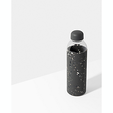 W&amp;P Porter 20 oz. Glass Water Bottle in Charcoal Terrazzo. View a larger version of this product image.