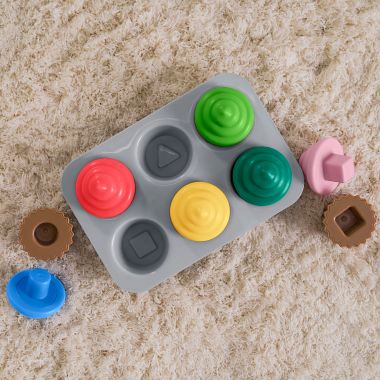 Bright Starts&trade; Sort &amp; Sweet Cupcakes Shape Sorting Activity Toy​. View a larger version of this product image.