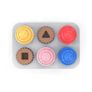 Bright Starts&trade; Sort &amp; Sweet Cupcakes Shape Sorting Activity Toy​. View a larger version of this product image.