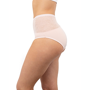 Saalt Large Leakproof High Waist Underwear in Blush. View a larger version of this product image.