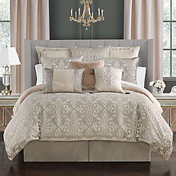Waterford® Travis 4-Piece Reversible King Comforter Set in Mocha