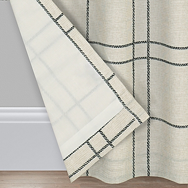 Simply Essential&trade; Altura Windowpane 84-Inch Grommet Curtain Panel in Ivory (Single). View a larger version of this product image.