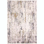 Weave &amp; Wander Lindstra Abstract Painterly Streak Rug in Ivory