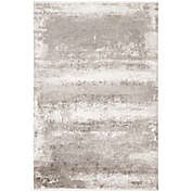Weave &amp; Wander Lindstra Abstract Gradient Sheen Rug in Silver/Grey